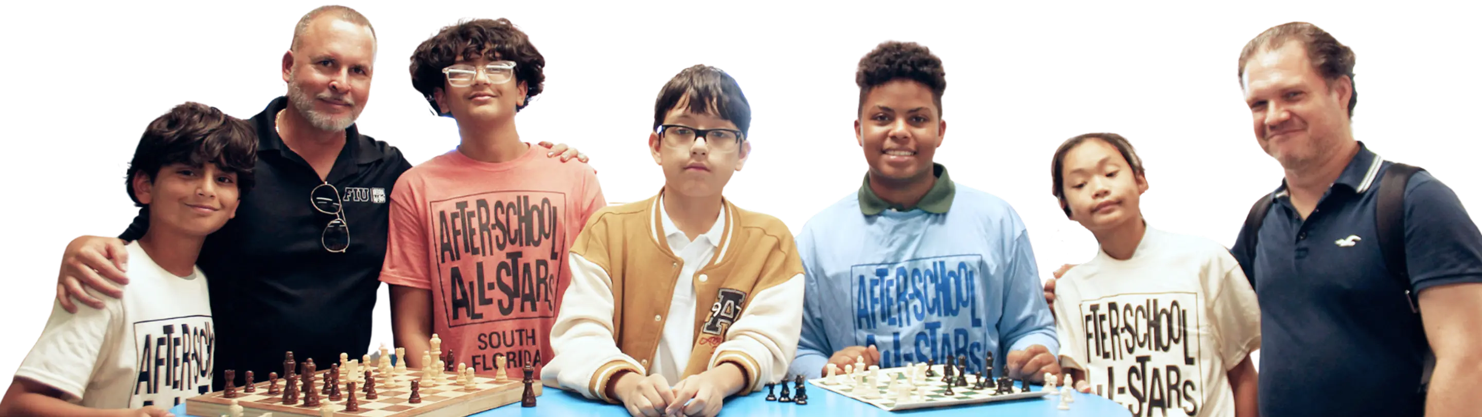 Students playing chess