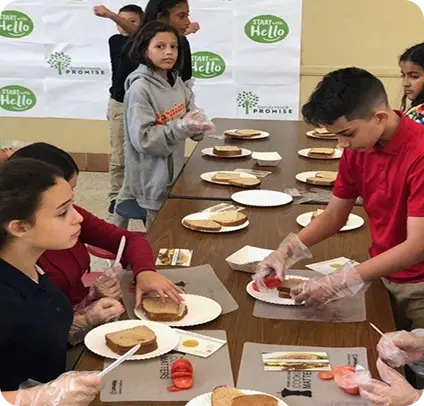 Preparing sandwiches